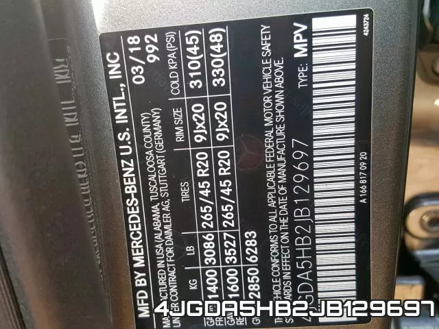 4JGDA5HB2JB129697 фото 2