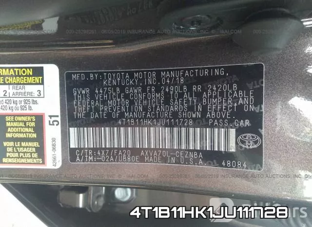 4T1B11HK1JU111728 фото 10