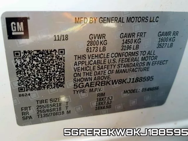 5GAERBKW8KJ188595 фото 2