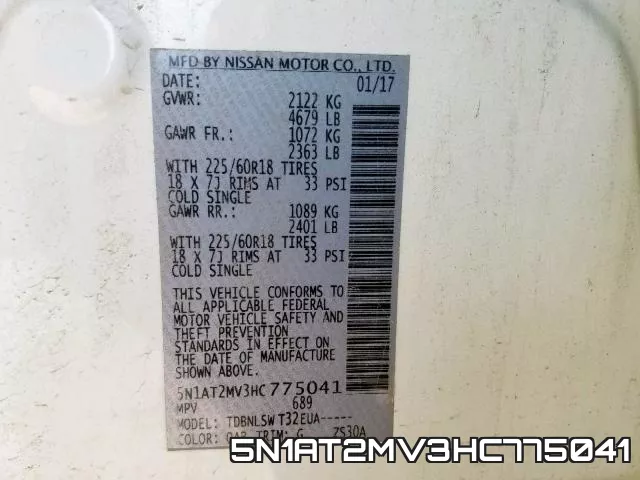 5N1AT2MV3HC775041 фото 2