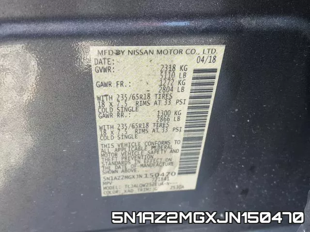 5N1AZ2MGXJN150470 фото 2