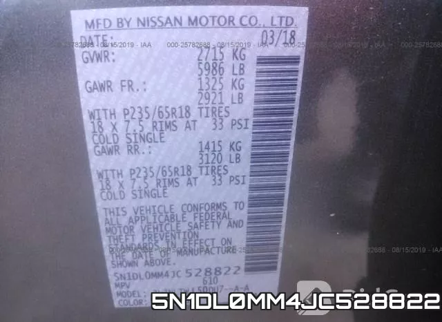 5N1DL0MM4JC528822 фото 10