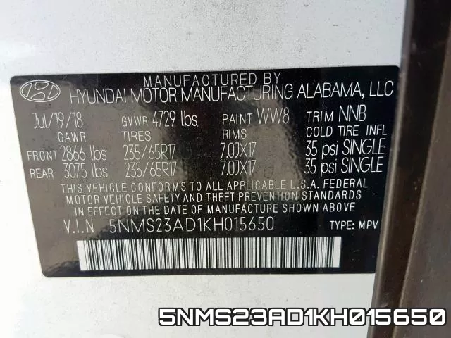 5NMS23AD1KH015650 фото 2