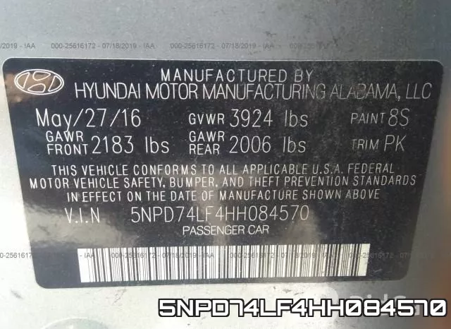 5NPD74LF4HH084570 фото 10