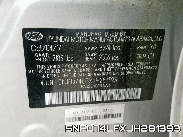5NPD74LFXJH281393 фото 2