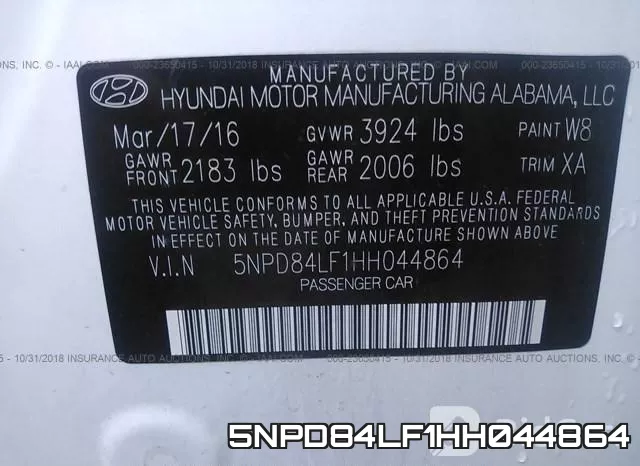 5NPD84LF1HH044864 фото 10
