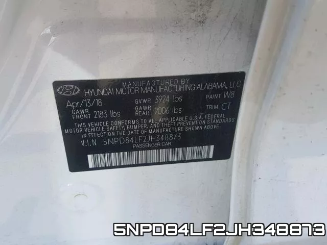 5NPD84LF2JH348873 фото 2