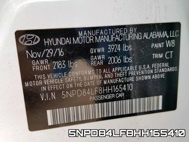 5NPD84LF8HH165410 фото 2