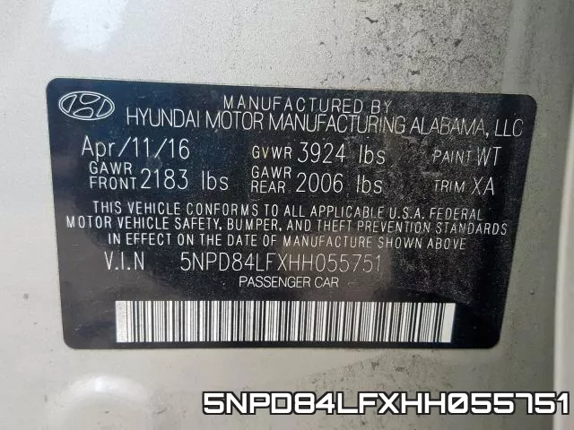 5NPD84LFXHH055751 фото 2