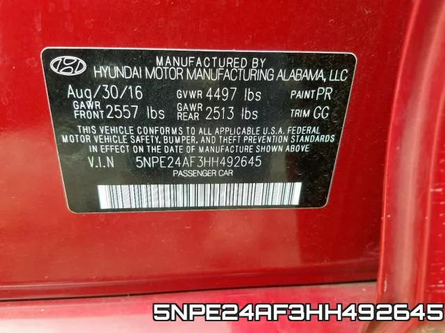 5NPE24AF3HH492645 фото 2