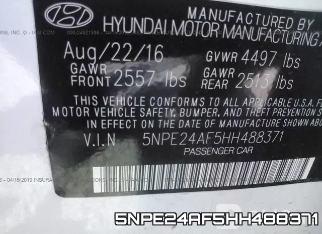 5NPE24AF5HH488371 фото 10