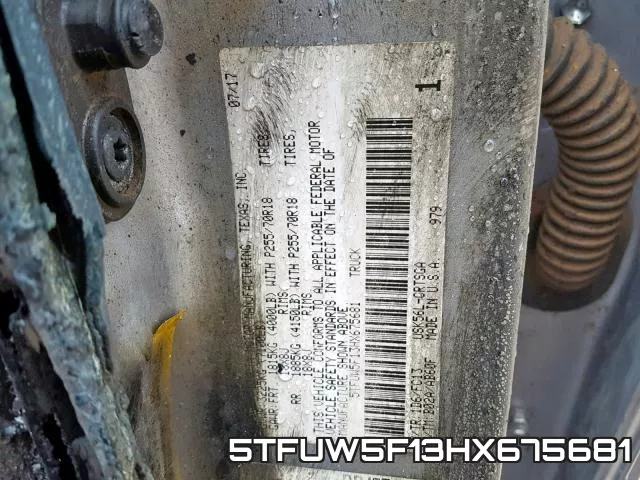 5TFUW5F13HX675681 фото 2