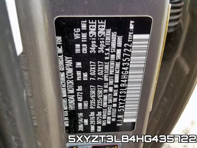5XYZT3LB4HG435722 фото 2