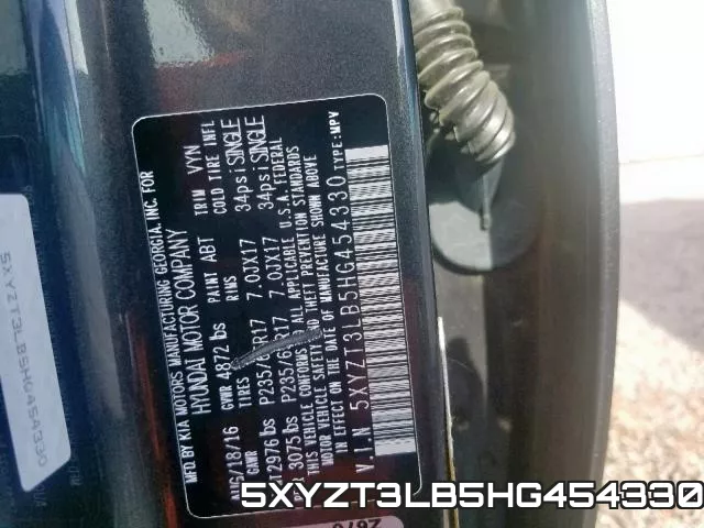 5XYZT3LB5HG454330 фото 2