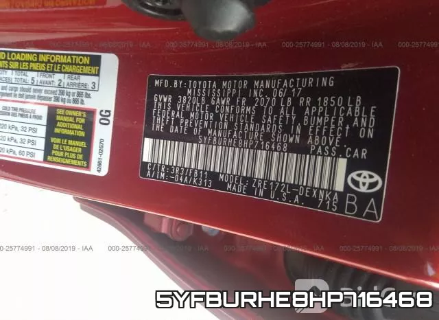 5YFBURHE8HP716468 фото 10
