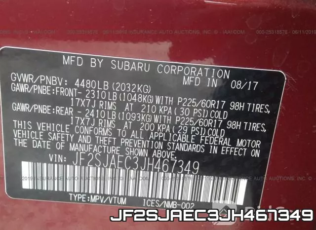 JF2SJAEC3JH467349 фото 10