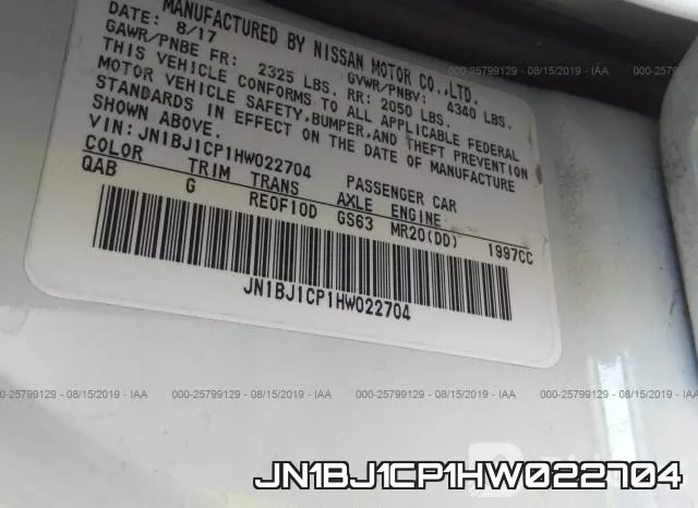JN1BJ1CP1HW022704 фото 10
