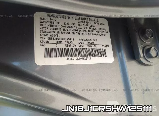 JN1BJ1CR5HW125111 фото 10