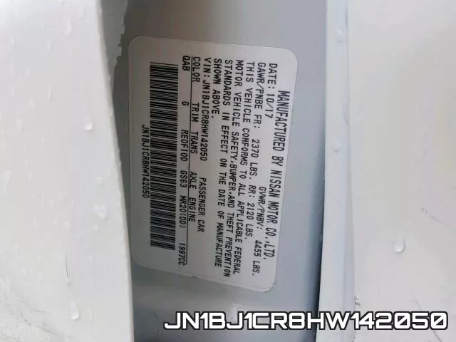 JN1BJ1CR8HW142050 фото 2