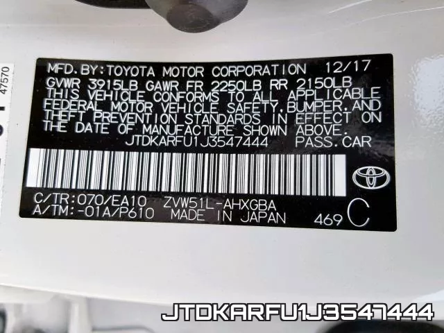 JTDKARFU1J3547444 фото 2