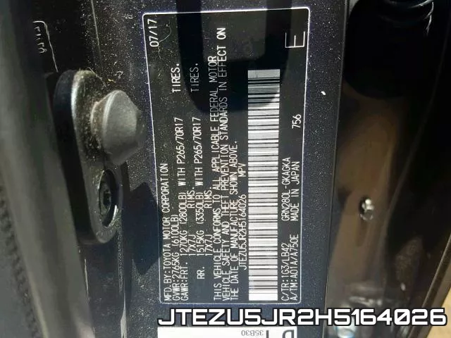 JTEZU5JR2H5164026 фото 2