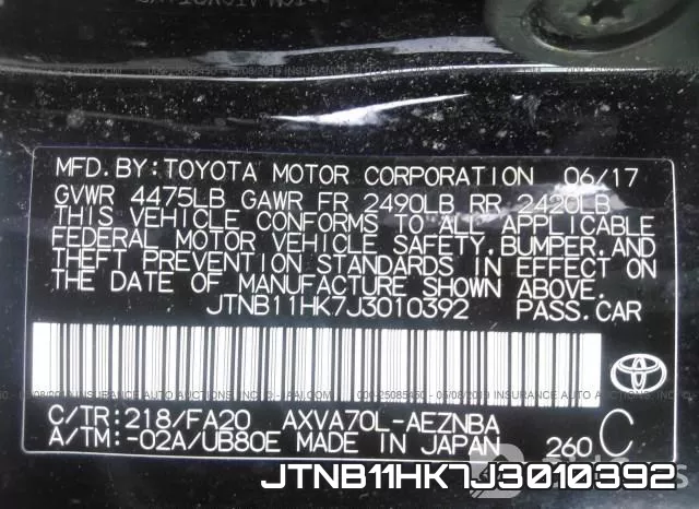 JTNB11HK7J3010392 фото 10