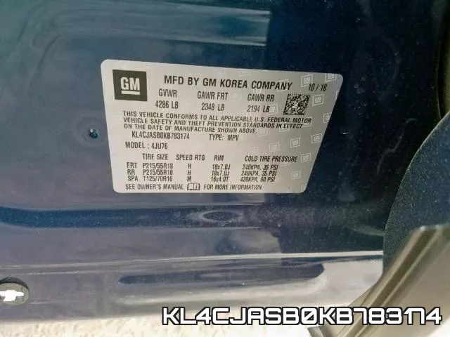 KL4CJASB0KB783174 фото 2