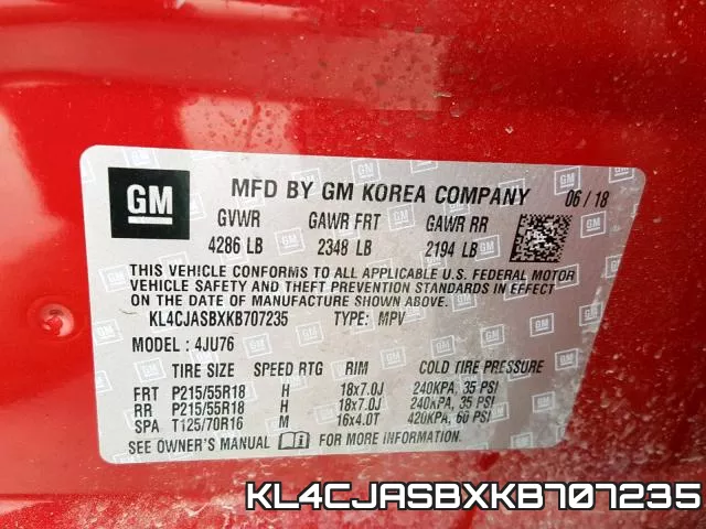KL4CJASBXKB707235 фото 2