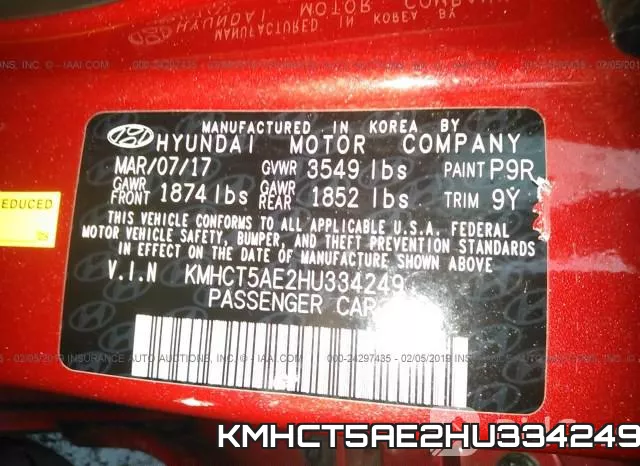 KMHCT5AE2HU334249 фото 10