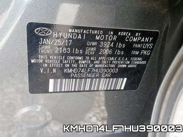 KMHD74LF7HU390003 фото 2