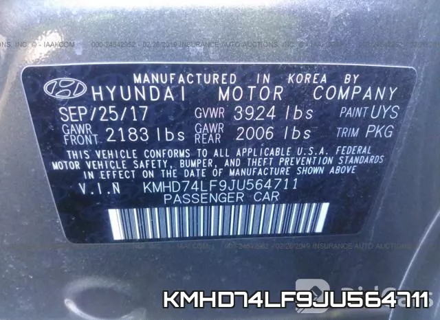 KMHD74LF9JU564711 фото 10
