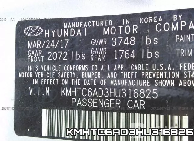 KMHTC6AD3HU316825 фото 10