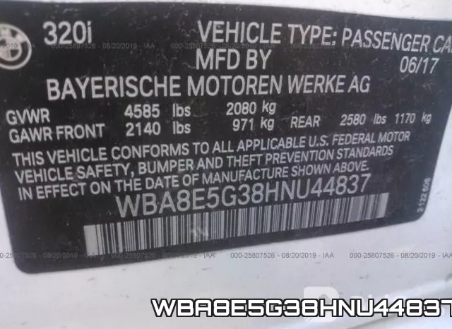 WBA8E5G38HNU44837 фото 10