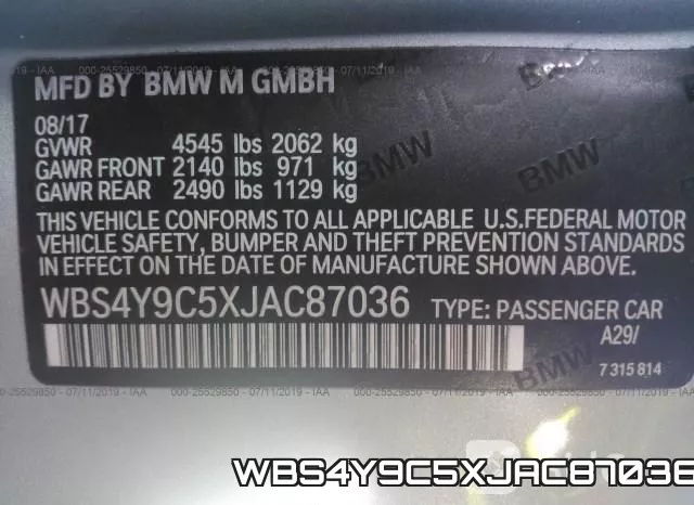 WBS4Y9C5XJAC87036 фото 10
