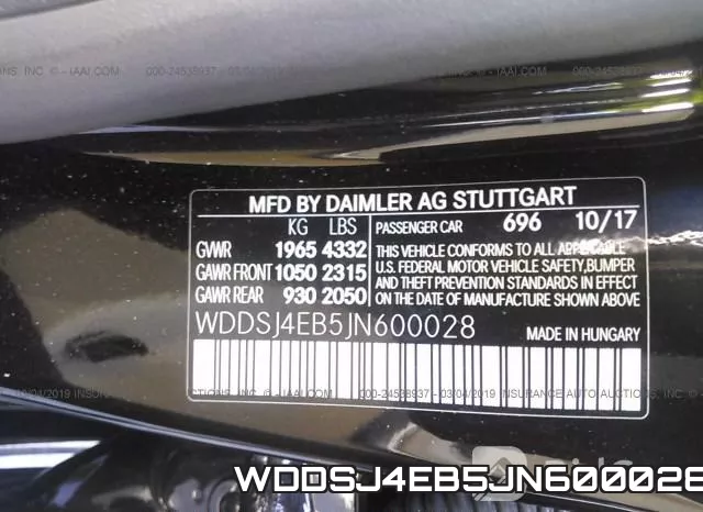 WDDSJ4EB5JN600028 фото 10