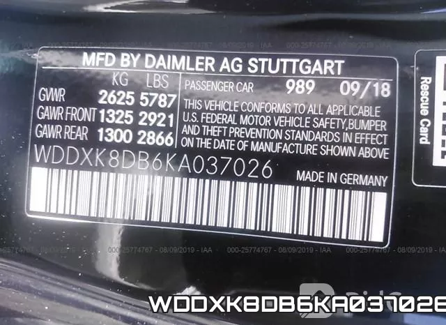 WDDXK8DB6KA037026 фото 10