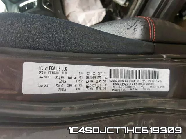 1C4SDJCT7HC619309 фото 2