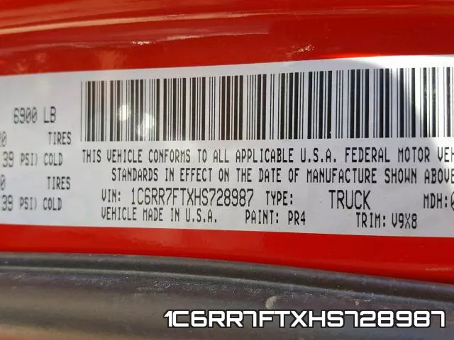 1C6RR7FTXHS728987 фото 2