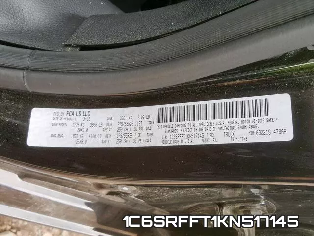 1C6SRFFT1KN517145 фото 2
