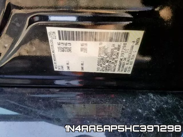 1N4AA6AP5HC397298 фото 2