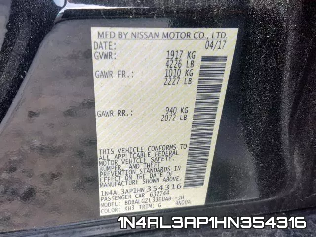 1N4AL3AP1HN354316 фото 2