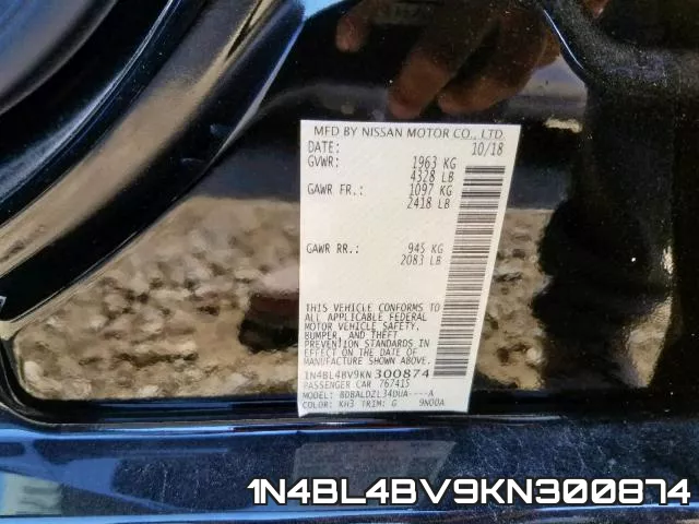 1N4BL4BV9KN300874 фото 2