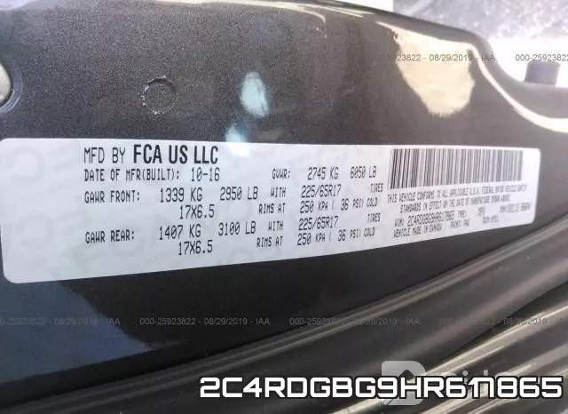 2C4RDGBG9HR617865 фото 10