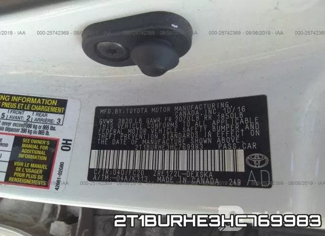 2T1BURHE3HC769983 фото 10