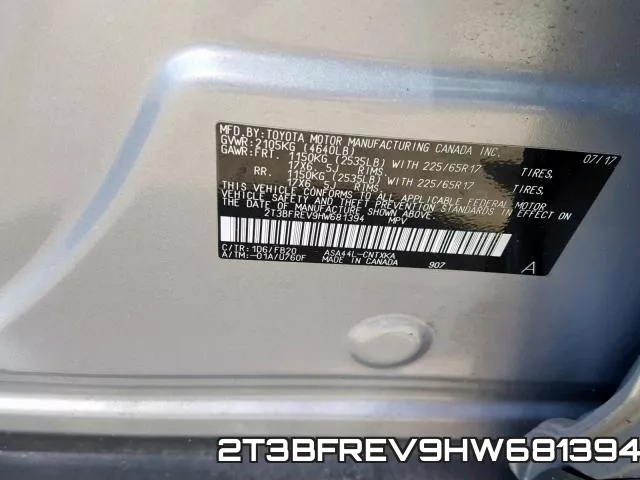 2T3BFREV9HW681394 фото 2