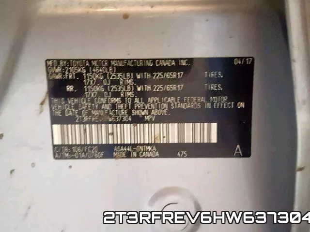 2T3RFREV6HW637304 фото 2