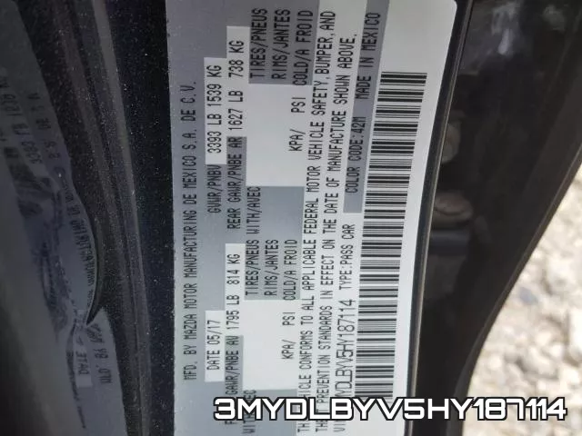 3MYDLBYV5HY187114 фото 2