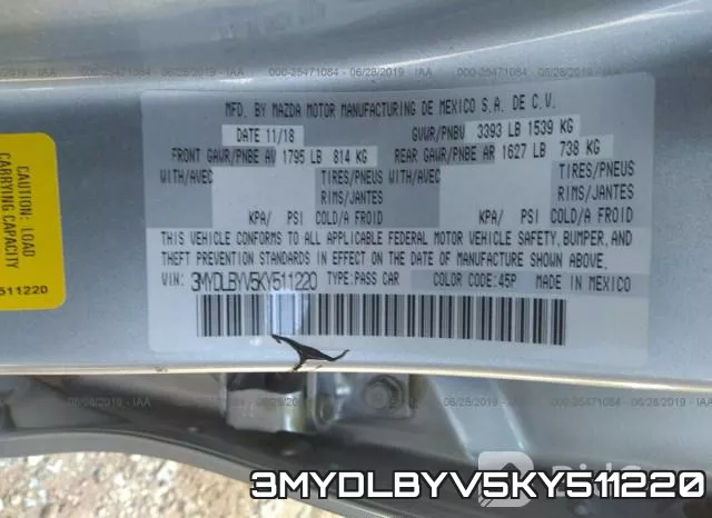 3MYDLBYV5KY511220 фото 10