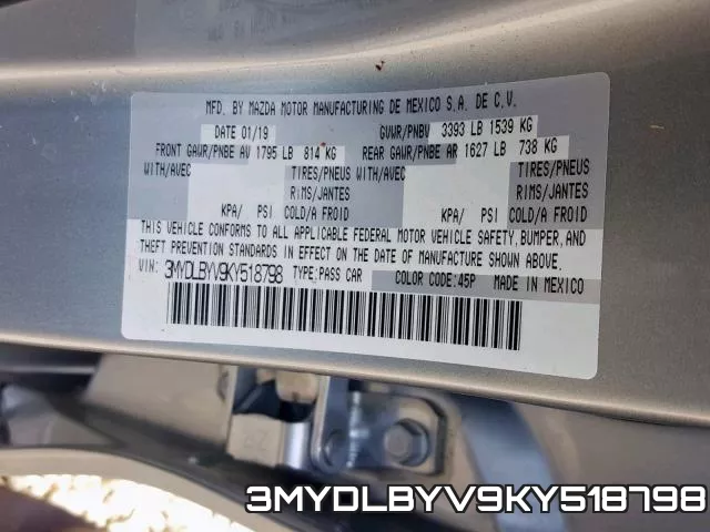 3MYDLBYV9KY518798 фото 2