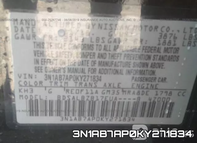 3N1AB7AP0KY271834 фото 10